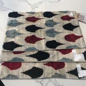 Designer Pillow Covers 3 22” x 15” Red Blue Black